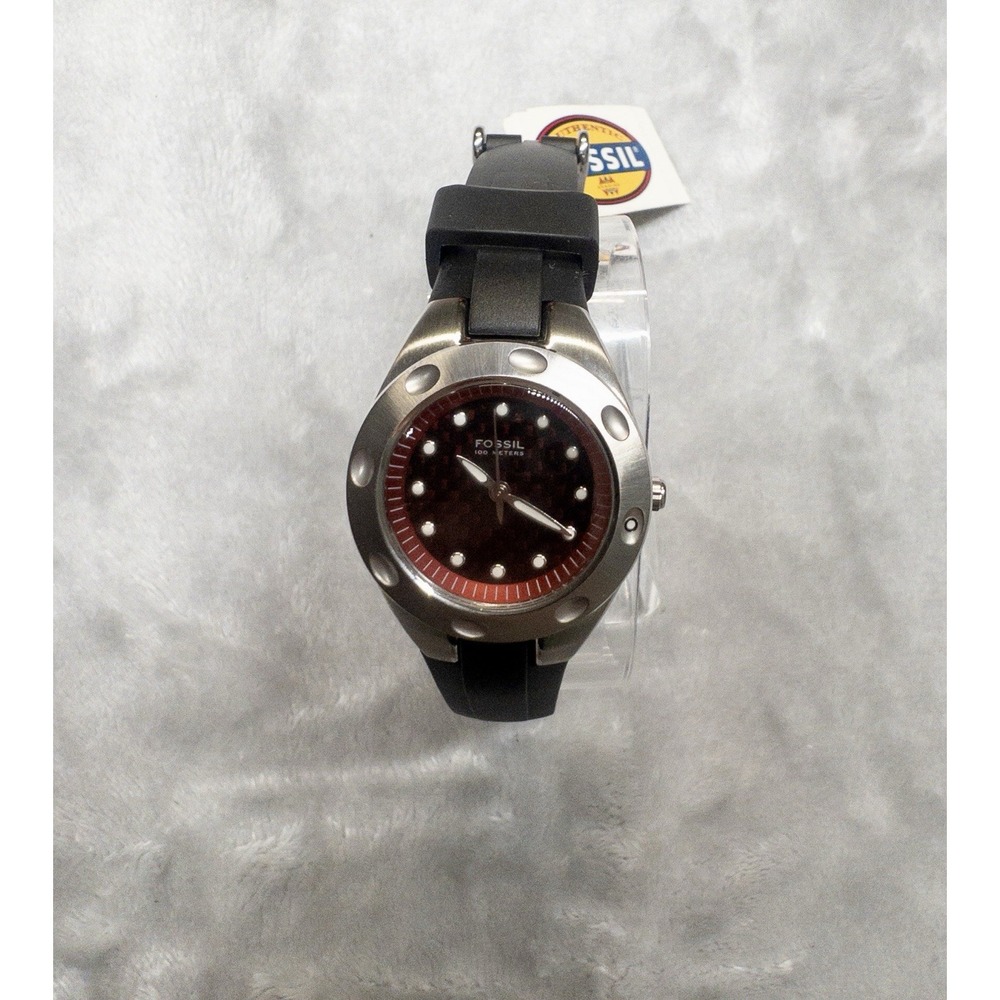 Fossil PR5248 Red Dial Ladies 29mm Wrist Watch Preppy Casual